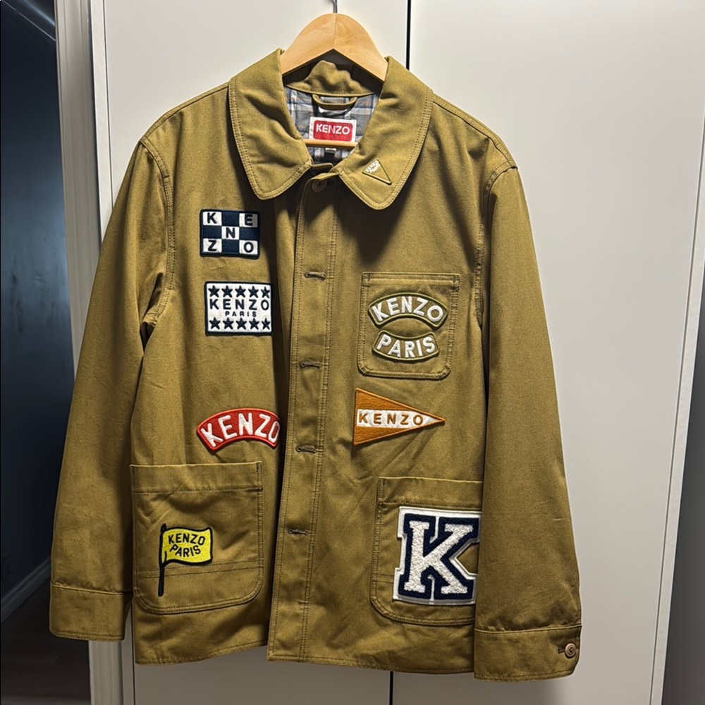 Kenzo sailor workwear Tan Jacket with Patches